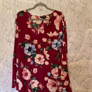 Bell sleeved floral dress